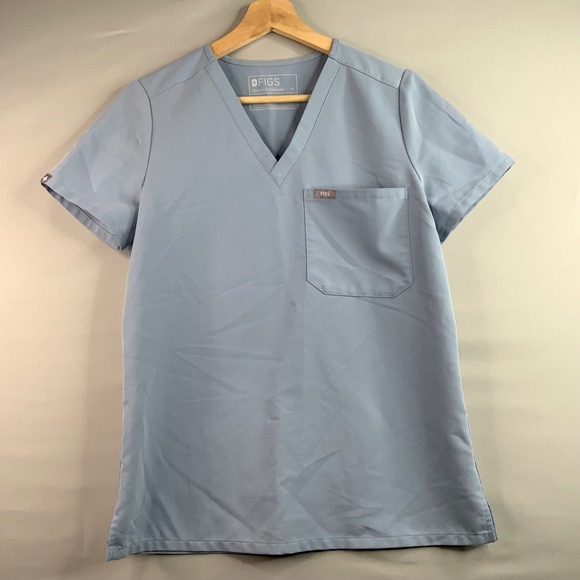 FIGS Catarina Scrub Top Blue Technical Collection V Neck XS - Picture 1 of 10